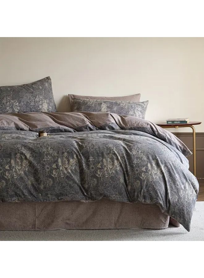 Sumo Linen Duvet Cover 59x79 Inches Floral Retro Style Soft Bedding - Image 2